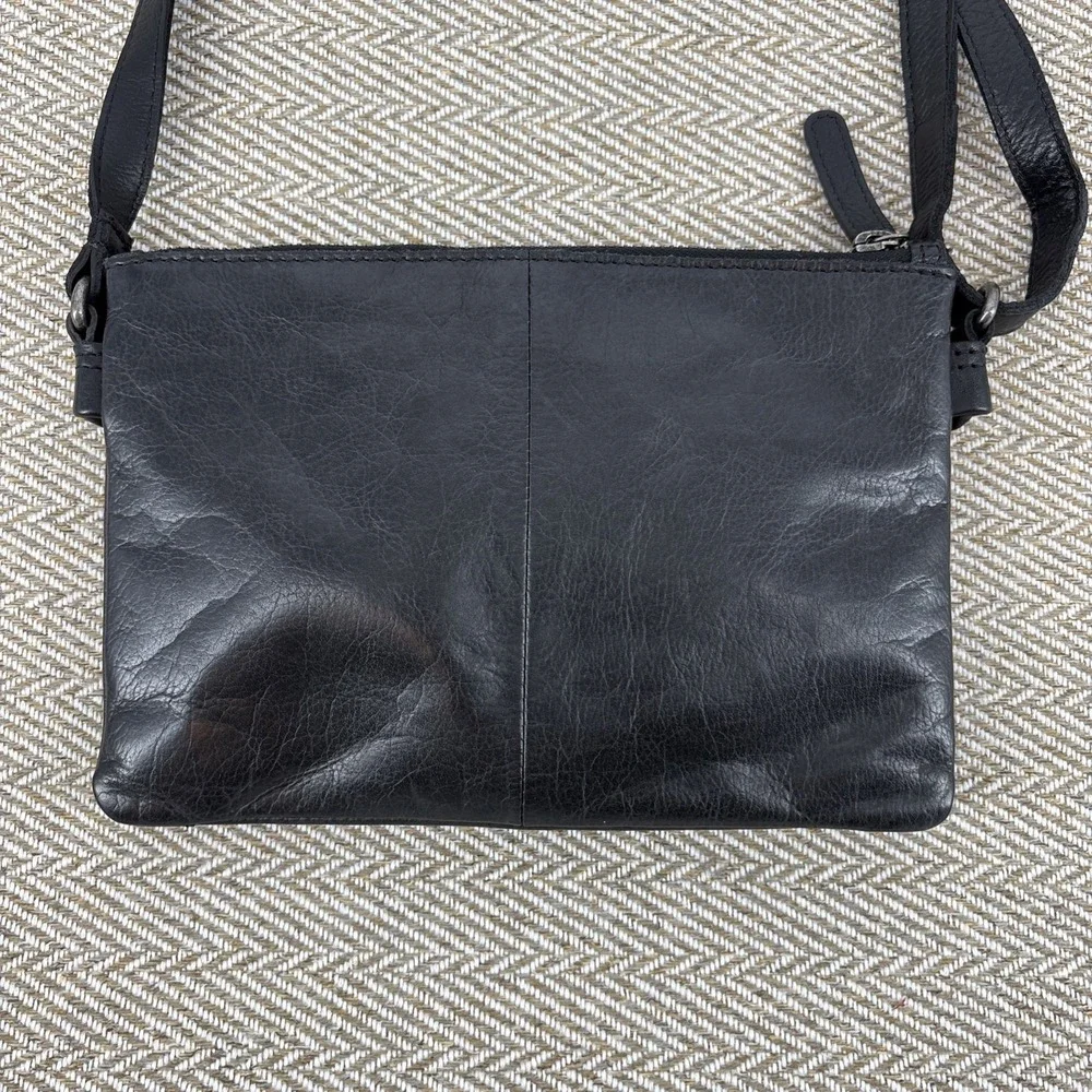 Vilenca Holland Black Genuine Leather Cross Shoulder Bag Purse - Picture 7 of 10